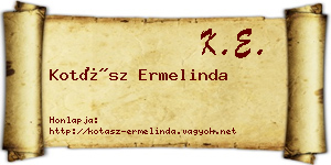 Kotász Ermelinda névjegykártya